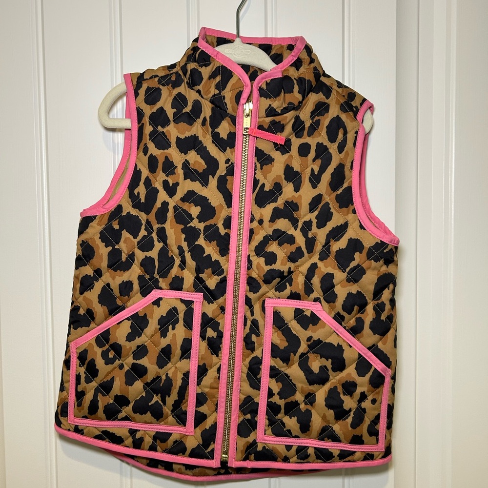 J. Crew crew cuts Leopard vest, size 3